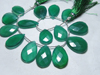 AAA - High Quality - 8 inches - Gorgeous Green Colour Green Onyx - Huge Size Faceted Paer Briolett 12 - 20 mm approx